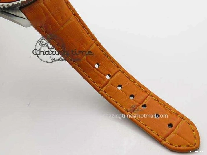 0214 Reliable Planet Ocean Professional SS V6F 37mm Ladies Orange Bezel On Orange Leather Strap A 8255